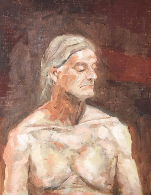 Bust of male nude.